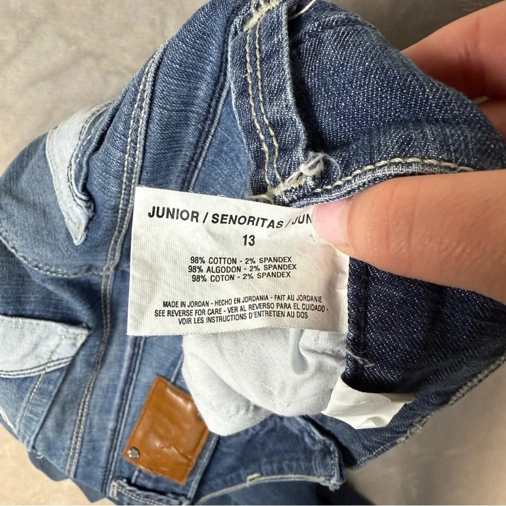 L.e.i. Y2K Low Rise Flare Jeans | Patchwork Back Pockets | Size 13